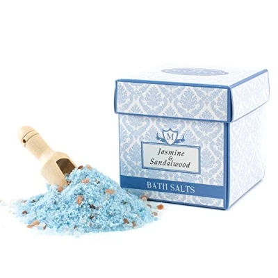 Image of Mystix London Jasmine &amp; Sandalwood Scented Bath Salts 350g