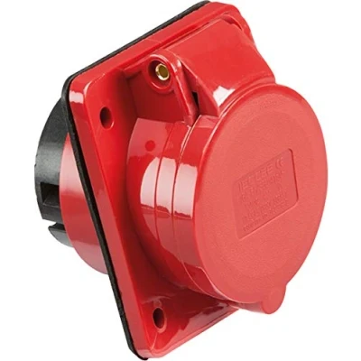 Image of KnightsBridge 415V IP44 16A Angled Panel Mount Socket 3P+N+E