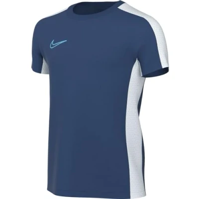 Image of NIKE Academy 23 T Shirt Court Blue/White/Aquarius Blue 9 10 Years