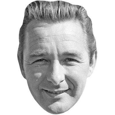 Image of Brian Clough (BW) Celebrity Mask, Flat Card Face, Fancy Dress Mask
