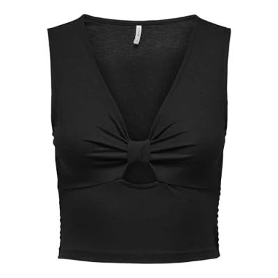 Image of ONLY Women&#039;s Onljany S/L Twist Top JRS, Black, M