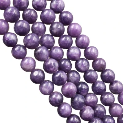 Image of AAA Natural Lepidolite Gemstone 8mm Round Plain Beads 15&quot; Long Strand, for Jewelry Making, Beads, Use