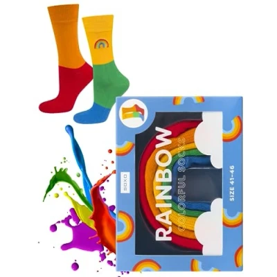 Image of soxo Rainbow Pride Socks Men Funny Women Gifts Mens Cotton Sock Ladies Gift Men&#039;s Presents 7 11.5