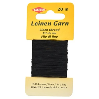 Image of Kleiber Linen Thread, Black, 11.8x6.2x0.4 cm