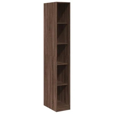 Image of vidaXL Brown Oak Wardrobe, 30 x 50 200 cm, Multilayer Wood, Storage Cabinet, Bedroom Furniture, Cabinet