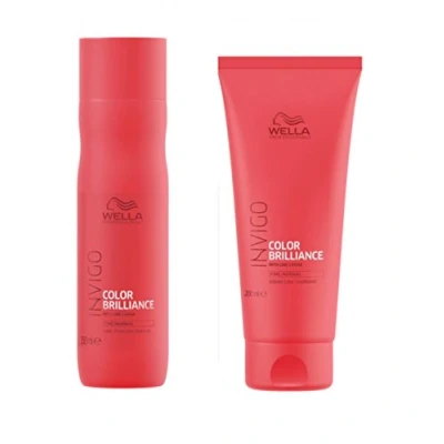 Image of Wella INVIGO Color Brilliance Protection Fine/Normal Shampoo 250ml and Vibrant Conditioner 200ml