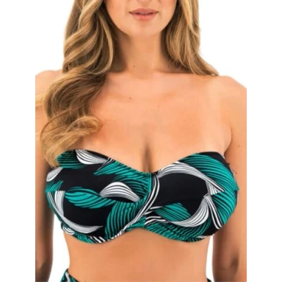 Image of Fantasie 504409 Saint Lucia Twist Bandeau Bikini Top Black