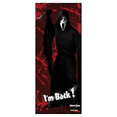 Image of Ghost Face Door Cover Halloween Decor