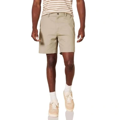 Image of Amazon Essentials Men&#039;s Classic Fit 7 Inch Chino Shorts, Khaki Brown, 33W