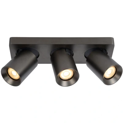 Image of Nigel Modern Ceiling Spotlight Bar LED Dim to warm GU10 3x5W 2200K/3000K Black Steel