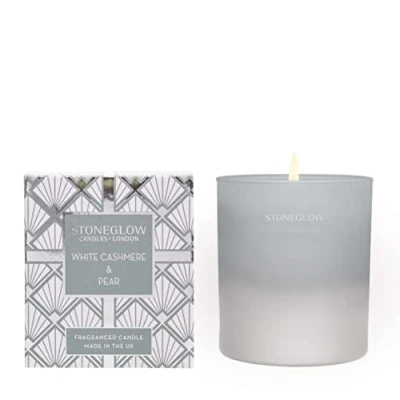 Image of Seasonal Collection White Cashmere &amp; Pear Scented Candle Boxed Tumbler