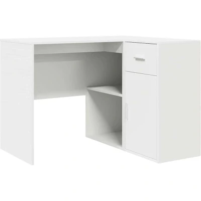 Image of vidaXL Corner Desk White 102x88x75 cm Engineered Wood