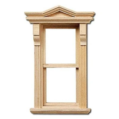 Image of Melody Jane Dolls House Miniature 1/2&quot; Scale Victorian Non Working Window