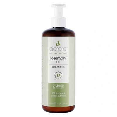 Image of Derora Rosemary Oil (Diluted) for Hair &amp; Skin Pure Ready to Use 3% Diluted Hair, Damaged Loss, Dry Skin, Face, Scalp (500ml)