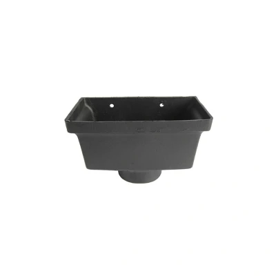 Image of Saint Gobain Classical Cast Iron Downpipe Rainwater Box Head 75mm Black Pam Building Products