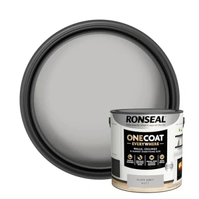 Image of Ronseal One Coat Everywhere Paint Slate Grey Matt 2.5L