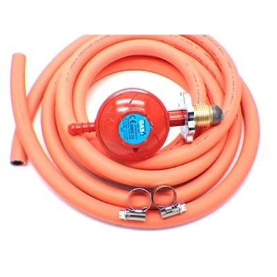 Image of Hg Handwheel Propane Gas Regulator &amp; 3M Hose + 2 Clips Fits Calor Gas/Flogas