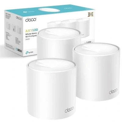 Image of TP Link Deco X10(3 pack) AX1500Mbps Whole home Mesh WiFi 6 System, AI Driven, Coverage up to 5600ft²,WiFi Router, Extender Booster, Gaming &amp; 4K, Easy Setup, Alexa Google