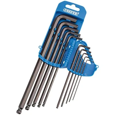 Image of Draper Extra Long Imperial Hex. and Ball End Key Set (10 Piece)