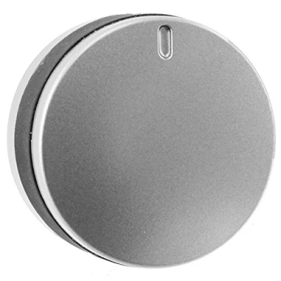 Image of Spares2go Silver/Black Switch Knob compatible with Belling LAM3200 LAM3204 LAM3401 Hob Oven Cooker