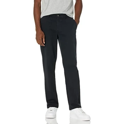 Image of Amazon Essentials Men&#039;s Classic Fit Casual Stretch Chino Trouser, Black, 33W / 30L