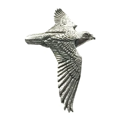 Image of Emblems Gifts Falcon Birds, Animals &amp; Nature Badge Hand Made from Solid Pewter in The UK