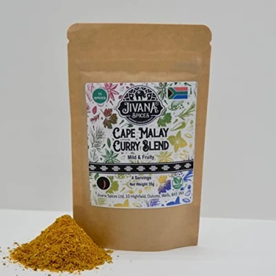 Image of Jivana Spices Spice Blends and Seasonings (Cape Malay), 35g, 4 Servings, Freshly Roasted &amp; Blended