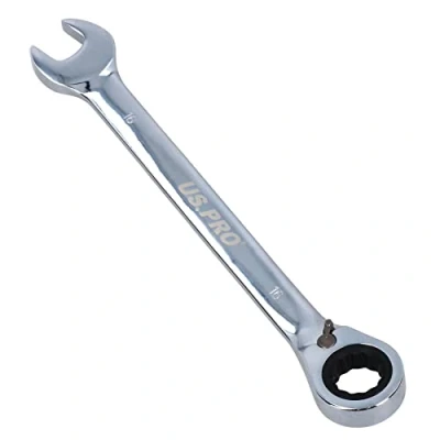 Image of AB Tools 16mm Reversible Cranked Offset Ratchet Combination Spanner Wrench 72 Teeth