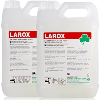 Image of Larox High Foam Bactericidal Hand Soap (2x5L). Ideal for Use In Food Environments
