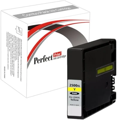 Image of Yellow PerfectPrint Compatible Ink Cartridges Replace PGI 2500XL for Canon MAXIFY Printers iB4050 MB5050 MB5350