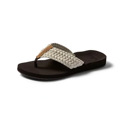 Image of Reef Women&#039;s Cushion Threads Flip Flop, Vintage White, 5 UK