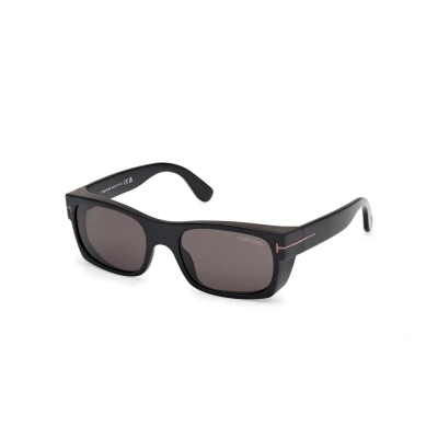 Image of TOM FORD Man FT1181 N JUAN 01A Sunglasses Acetate Black Smoke Squared Normal