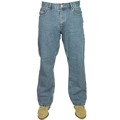 Image of Forge Mens Plus Size Jeans Smart Work Wear Heavy Duty for Men, Stone Wash Colour, 38W / 32L