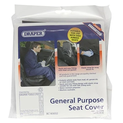 Image of Draper Side Airbag Compatible Polyester Front Seat Cover