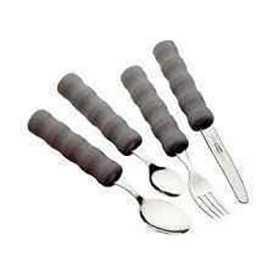 Image of HOMECRAFT Lightweight Cutlery Full Set, Right Handed Adaptive Dining Aid, Utensil for Elderly, Disabled,Handicapped, Parkinson&#039;s Disease, and Arthritis users, Non Slip Easy Grip