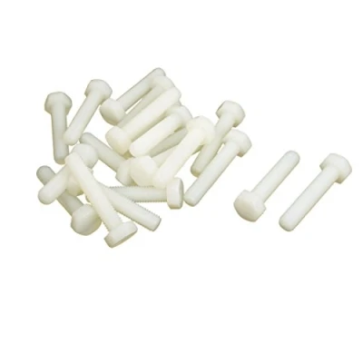 Image of Sourcingmap M8 x 40mm Full Thread Nylon Metric Hex Head Cap Screw Bolt 20 Pcs