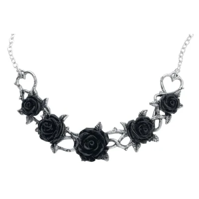 Image of Alchemy Gothic Rose Briars Choker Women Necklace Silver Coloured, Pewter,