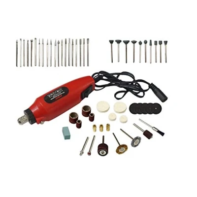 Image of Amtech V2560 Mini Drill (60 Piece) with Bit Set for Craft and DIY. Electric Grinder Kit Rotary Power Tool Carving Grinding