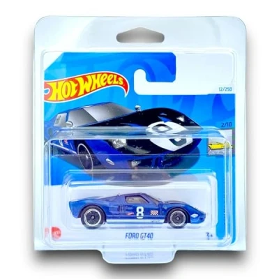 Image of Hot Wheels Ford GT40 (Dark Metallic Blue) 2/20 Factory Fresh 2024 12/250 (Short Card) COMES IN A GENUINE KLAS CAR KEEPER PROTECTOR CASE HTD34