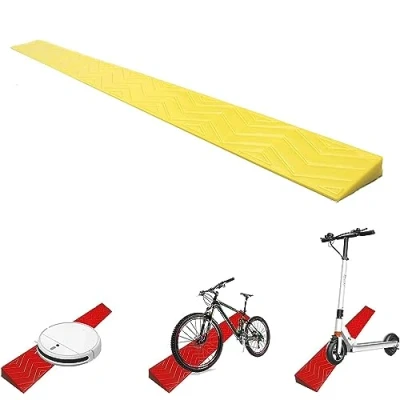 Image of Threshold Ramps Wheelchair Ramp, 2 5.5Cm Rise Non Slip, Household Ramp Transition Strip For Thresholds,Doorways And Bathroom (Color : Yellow, Size Height 5cm)