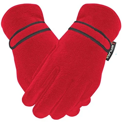 Image of undercover lingerie Childrens Kids Boys Girls Winter Thermal Lined Fleece Gloves Red S/M
