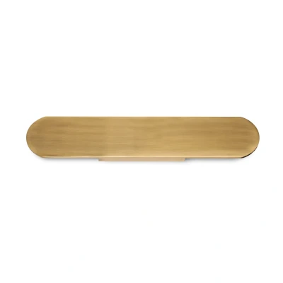 Image of Echo Wide Flush Integrated Led Wall Lamp Brass 60cm 3000K