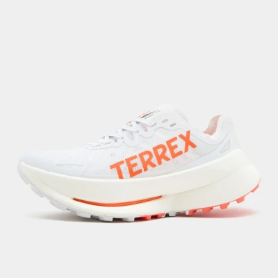 Image of Adidas Terrex Agravic Speed Ultra Trail running shoes, Women&#039;s, Size: 7, Cloud white/impact orange/dash grey Synthetics/textile