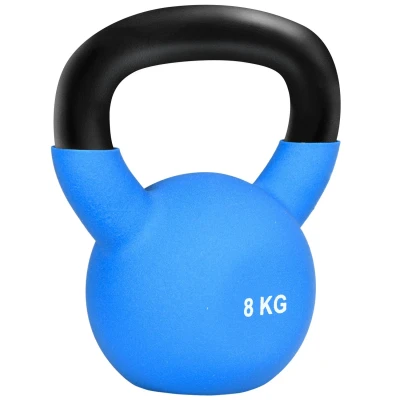 Image of HOMCOM Soft Kettlebell, 8kg Kettle Bell with Non Slip Handle for Home Gym Weight Lifting and Strength Training, Blue