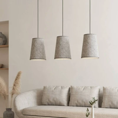 Image of EGLO Alsager pendant light with 3 felt lampshades