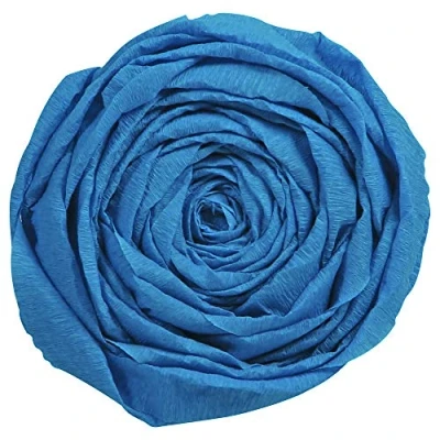 Image of Clairefontaine Ref 903057C Superior Quality Crepe Paper (Pack of 10 Sheets) 2 x 0.5m Sized Sheets, 40% Creppage, 32gsm Paper, Delivered Folded Petrol Blue