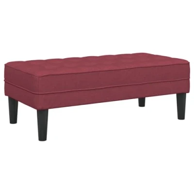 Image of vidaXL Bench Wine Red 113x57x39 cm Fabric
