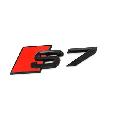 Image of Audi 4K8071804 Lettering S7 Tuning Exclusive Black Edition Logo Emblem Model Lettering, Black/Red