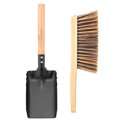 Image of Opuorcy Coal Shovel and Hearth Brush Set, Fireplace Brush, Tidy Tool Fire Pit Tools
