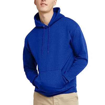 Image of Hanes Men&#039;s P170 Hoodie, Opaque, Deep Royal Blue, XXXXL